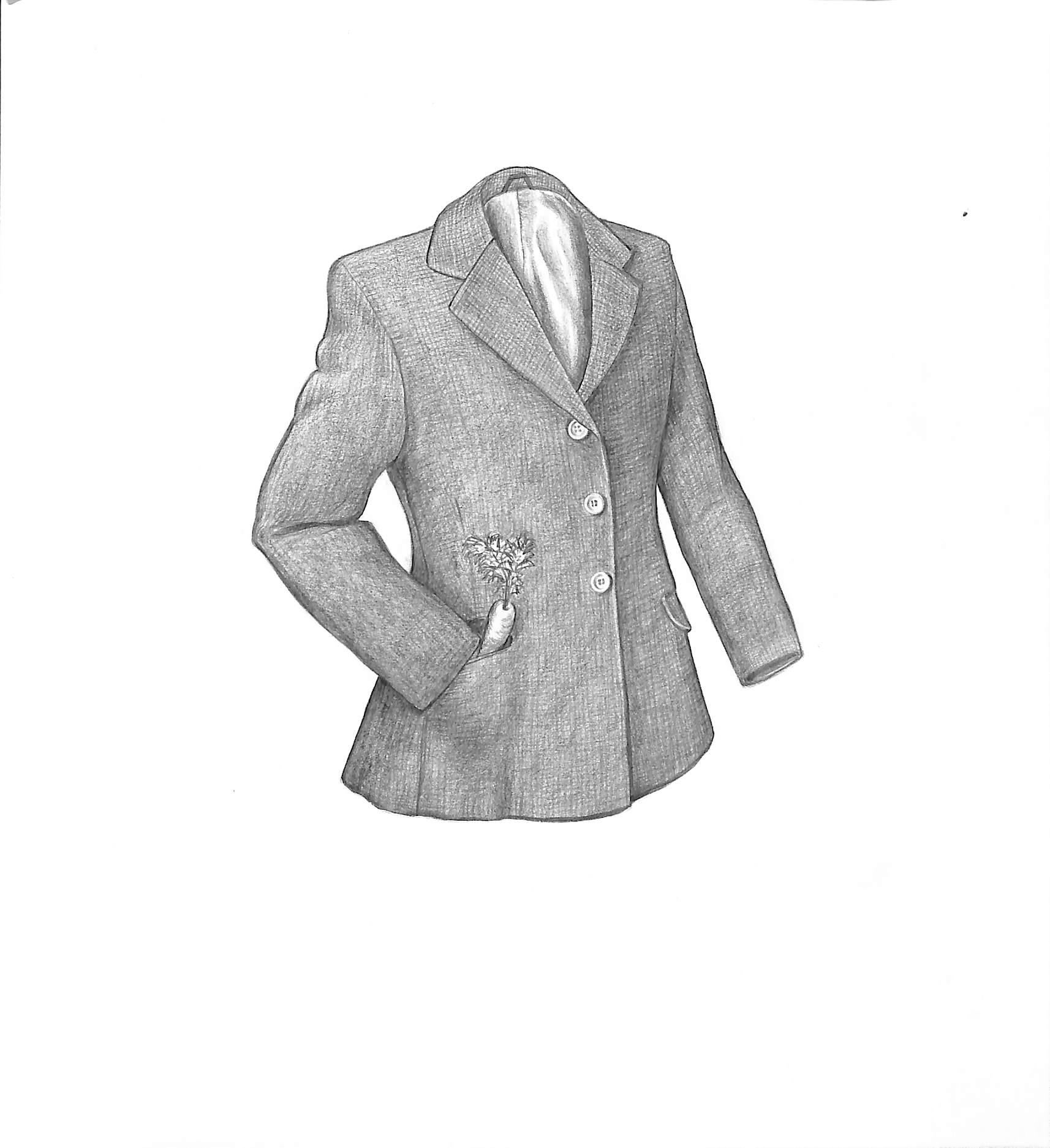 Children's Tweed Coat 2002 Graphite Drawing - Art by Unknown