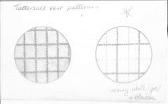 Tattersall Vest Patterns Graphite Drawing