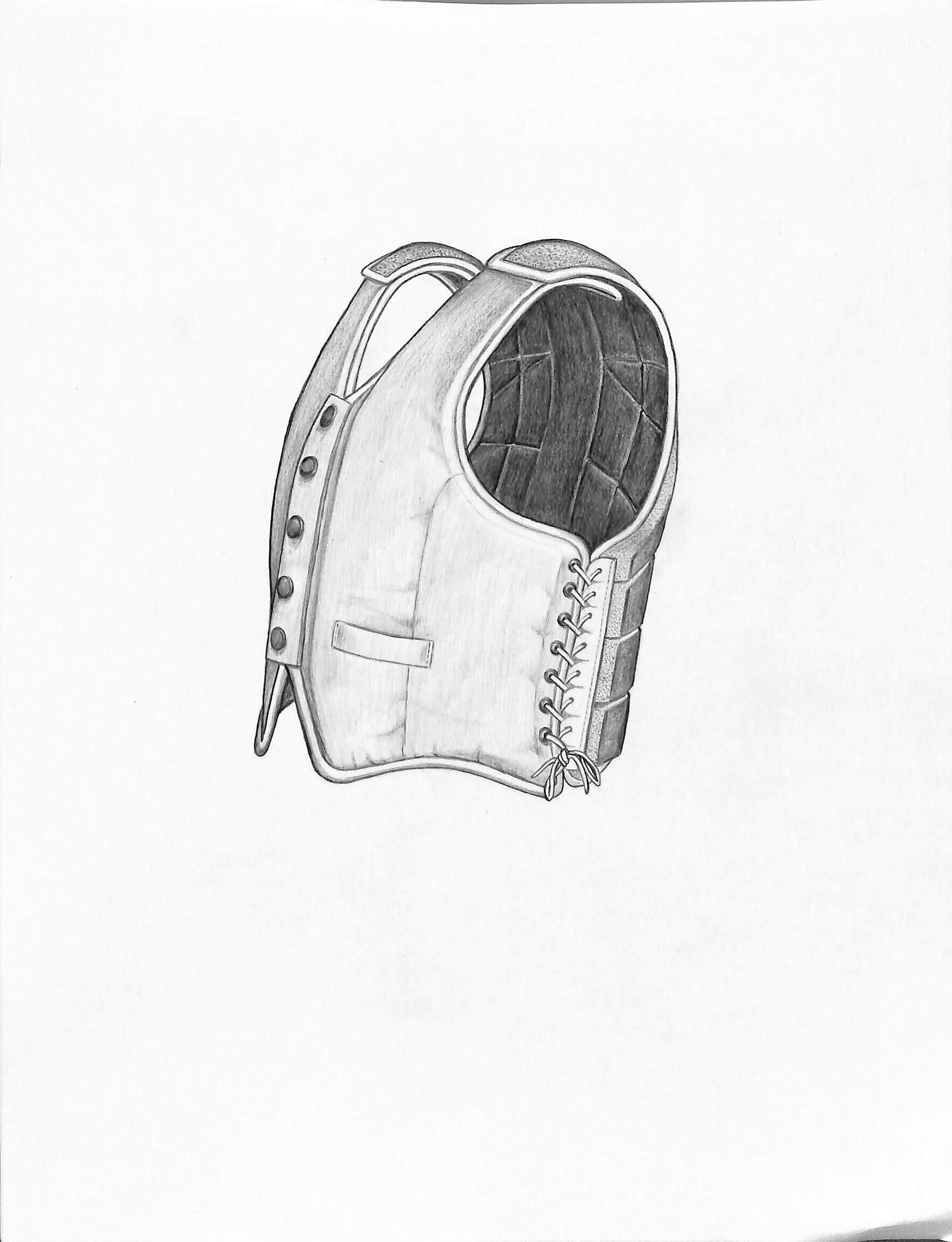 Canary Safety Vest Graphite Drawing - Art by Unknown