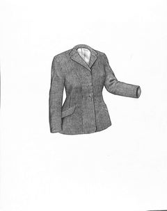 Damenjacke aus Caldene-Tweed mit Graphitzeichnung