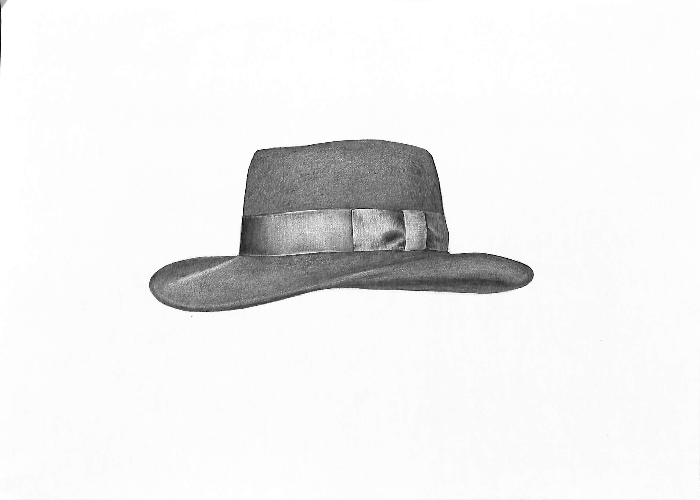 Field Hat Graphite Drawing - Art by Unknown