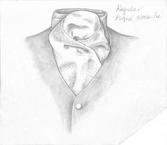 Pique Stock Tie Graphite Drawing
