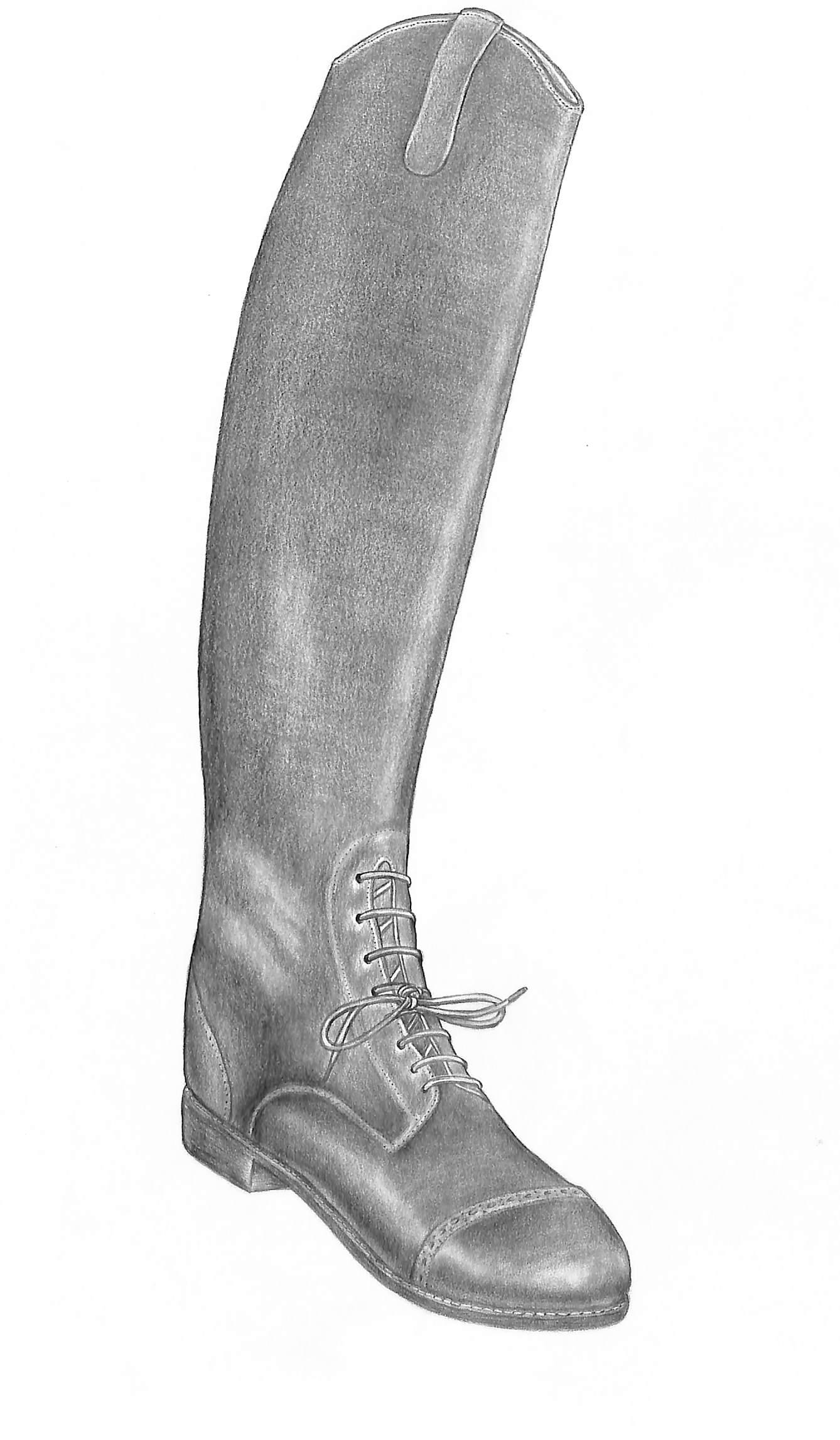 Ariat Brown Ladies Field Boot Graphite Drawing - Art by Unknown