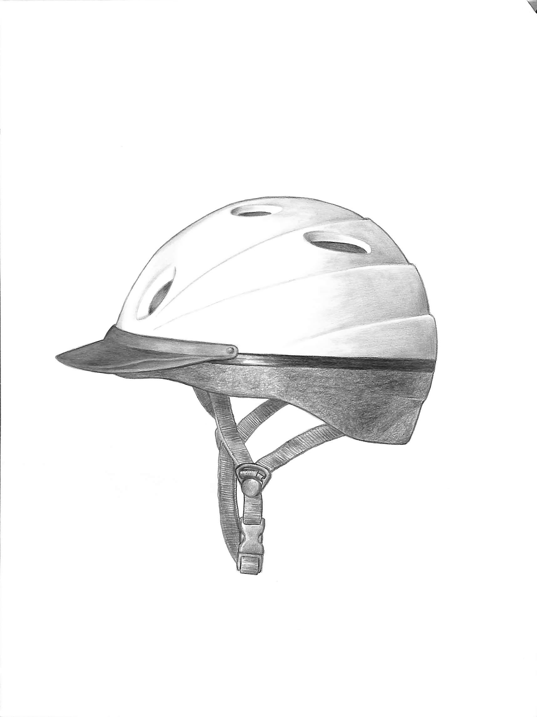Del Mar Classico Helmet Graphite Drawing - Art by Unknown