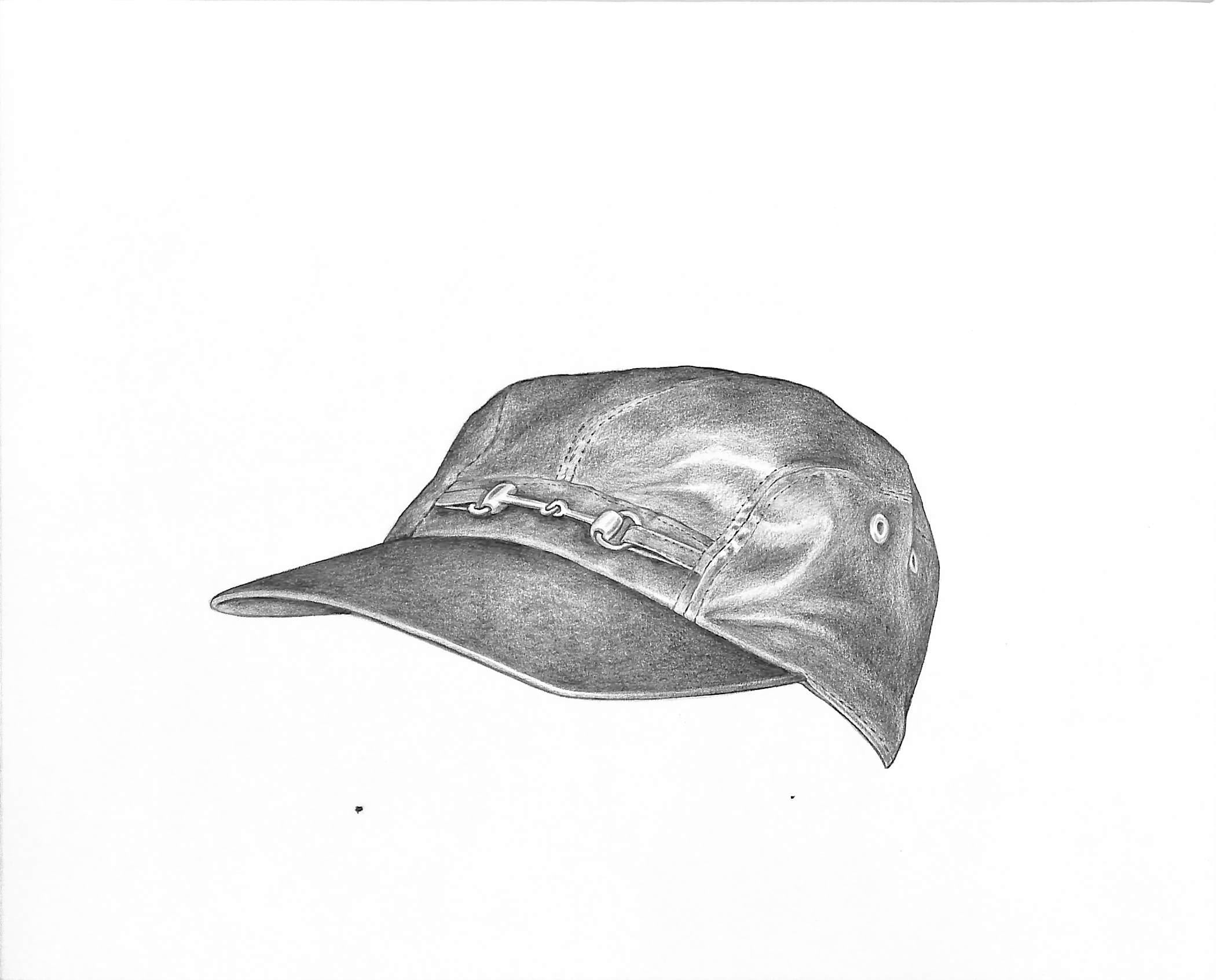 Waxed Cotton Baseball Hat Graphite Drawing - Art by Unknown