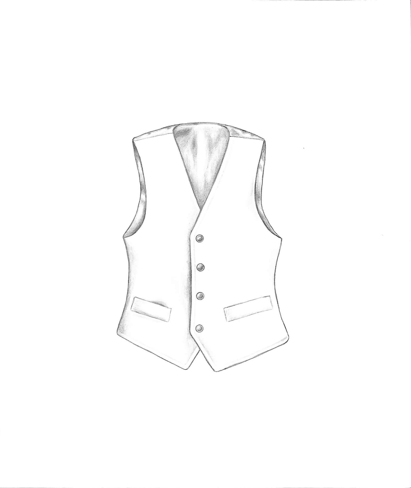 Childrens Canary Vest Graphite Drawing - Art by Unknown