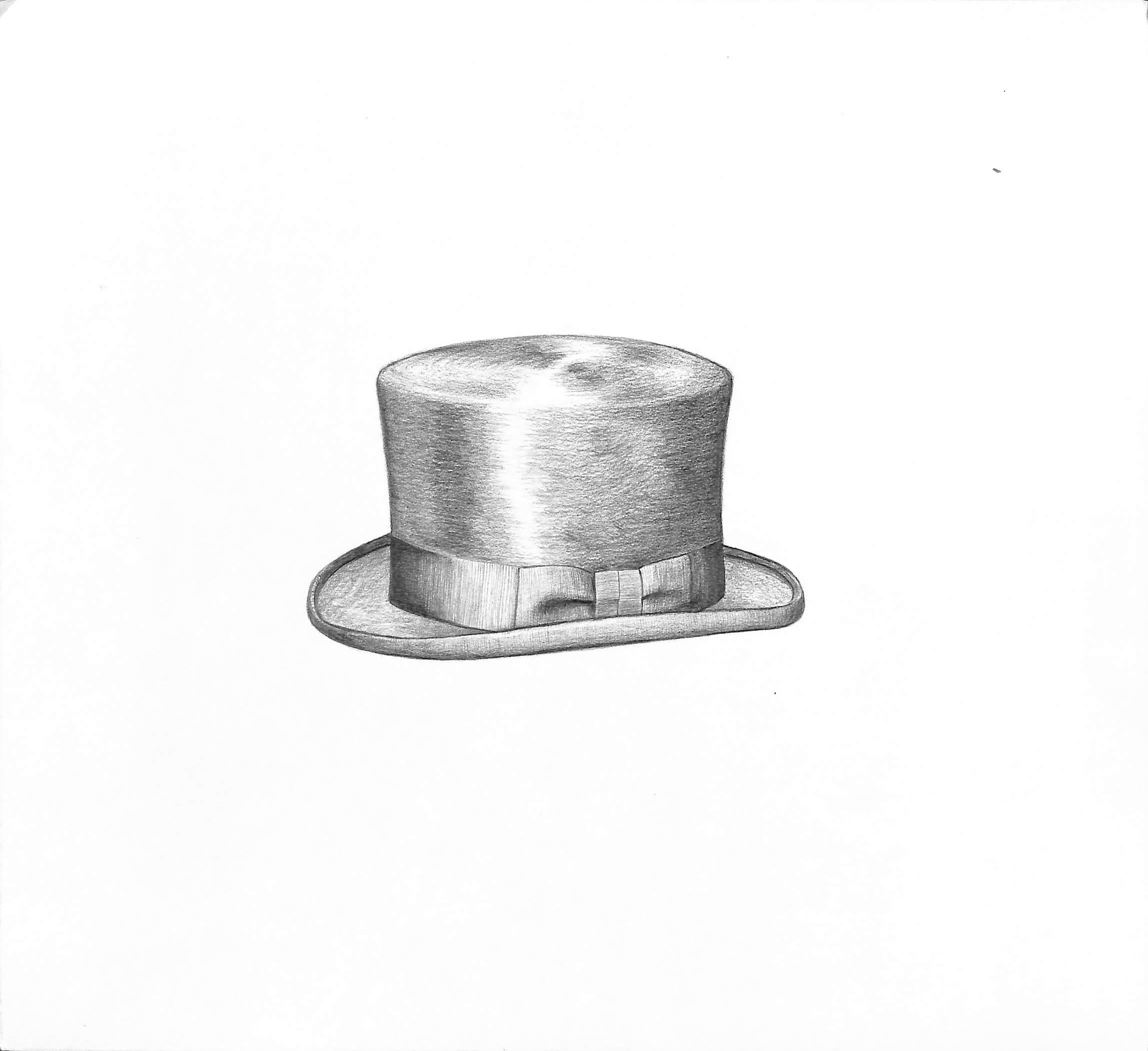 Hunting Top Hat Graphite Drawing - Art by Unknown