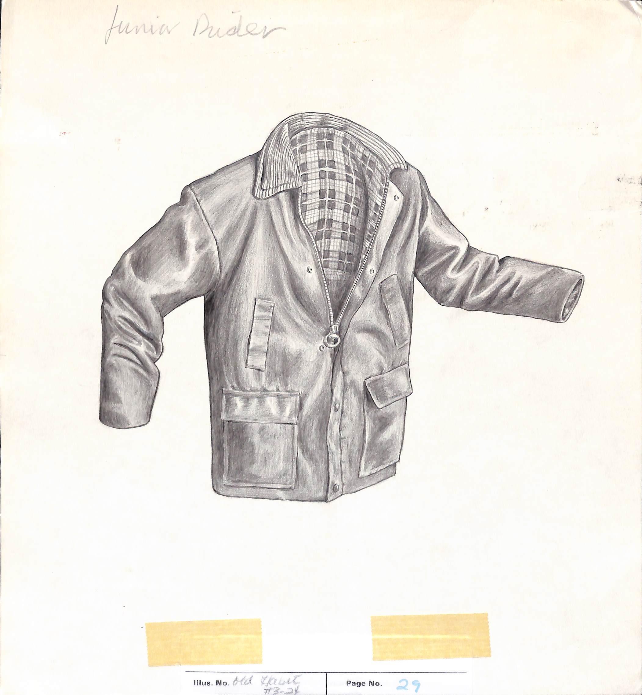 Junior Rider Hunting Coat Graphite Drawing - Art by Unknown