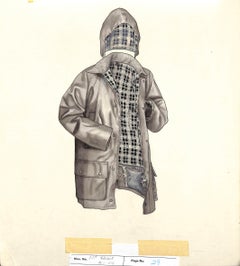 Used Weather Beater Field Coat Graphite Drawing