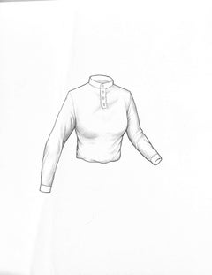 Damen Ascot-Hemd Graphit-Zeichnung