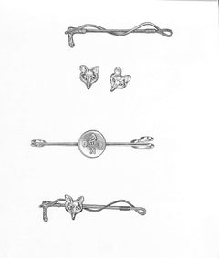 Fuchsmaske Stock Pin 1999 Graphitzeichnung, Zeichnung