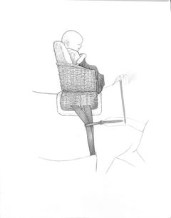 Used Baby's Saddle Basket 2003 Graphite Drawing