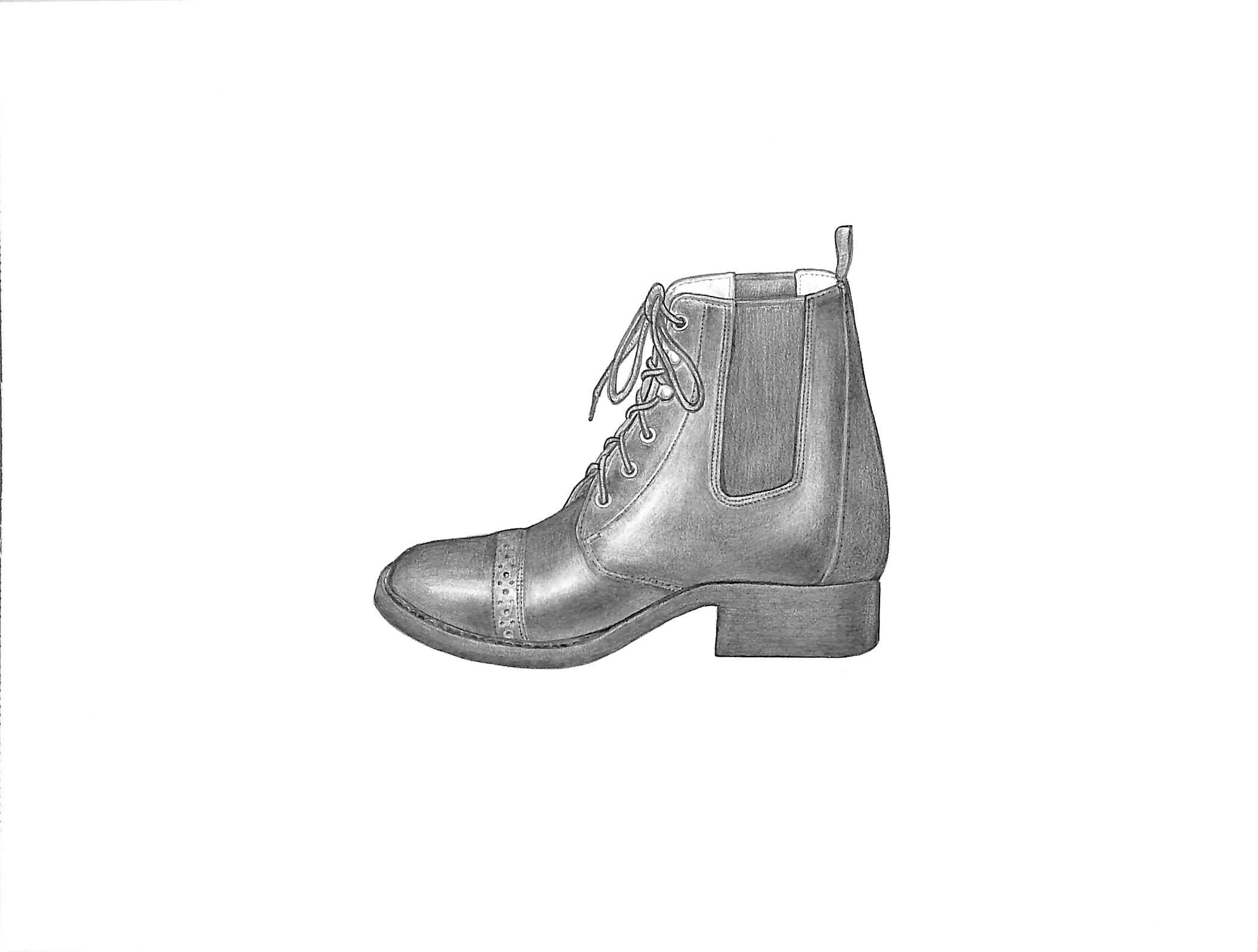 C. Paddock Boot 2003 Graphite Drawing - Art by Unknown
