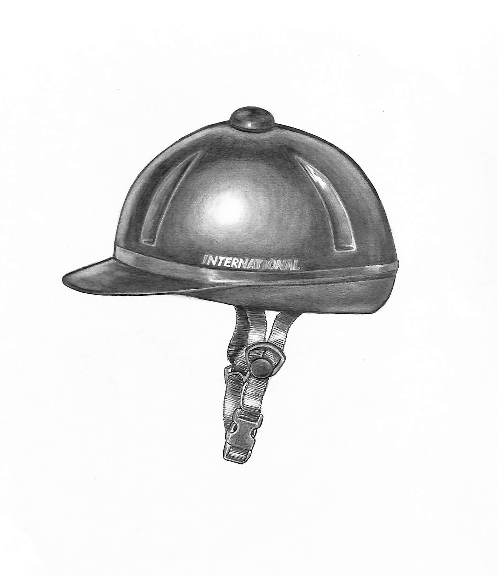 International Airlite Helmet Graphite Drawing - Art by Unknown