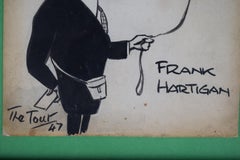 Frank Hartigan Horse Trainer 1947 Pen & Ink w/ Watercolour by "The Tout"