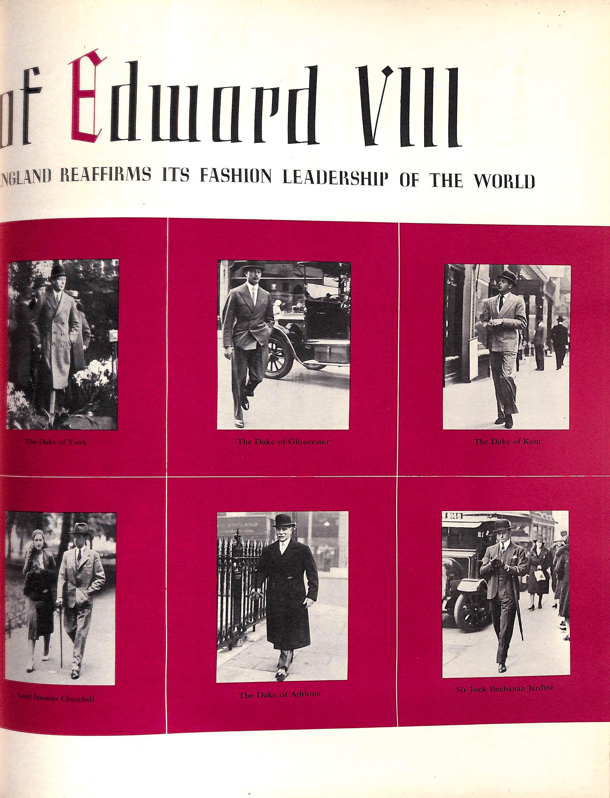 Apparel Arts Esquire Vol 1937 Advance Spring Coronation Nummer Edward Vlll im Angebot 2