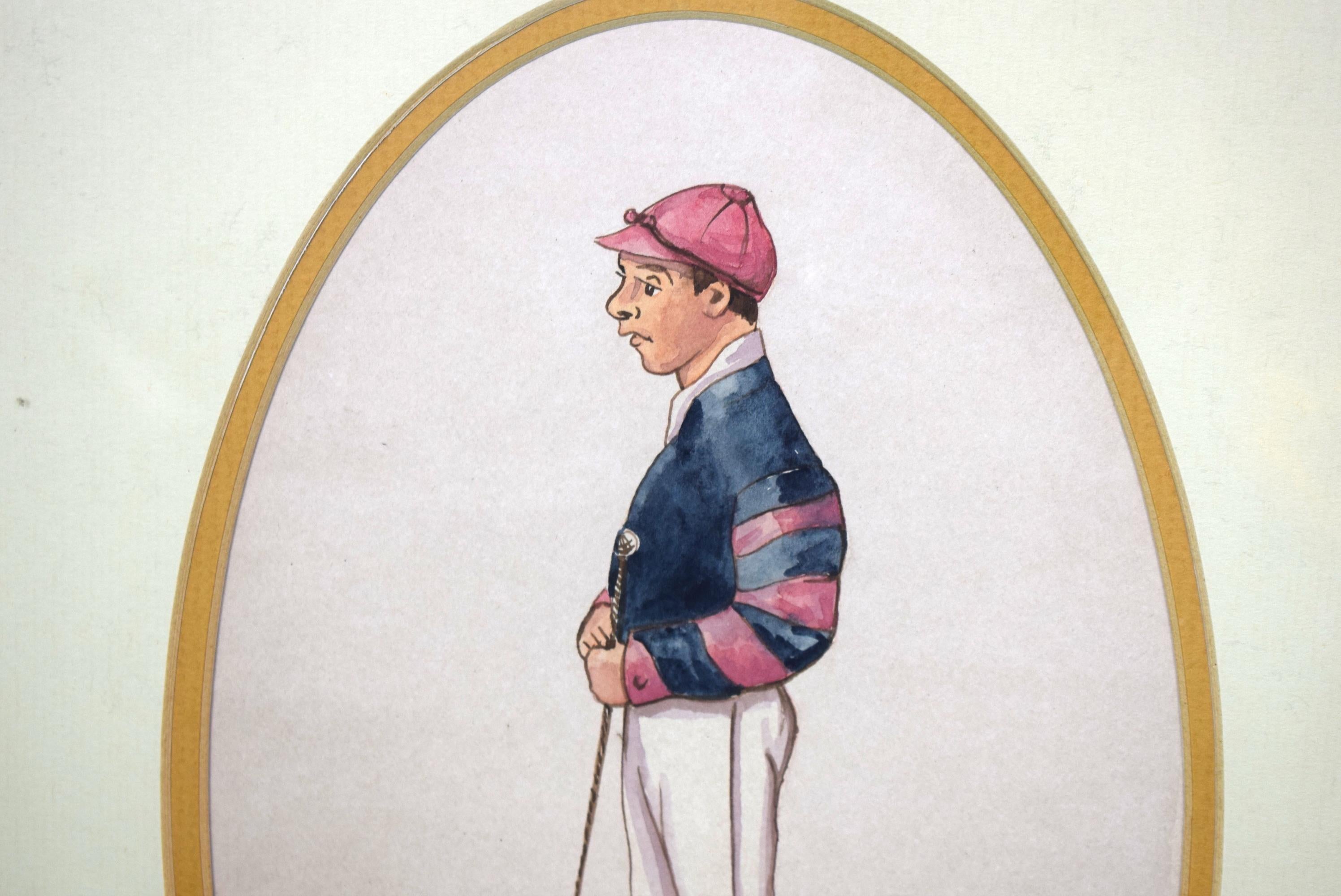 Arthur Templeman Jockey c1905 Watercolour By Astor For Sale 2