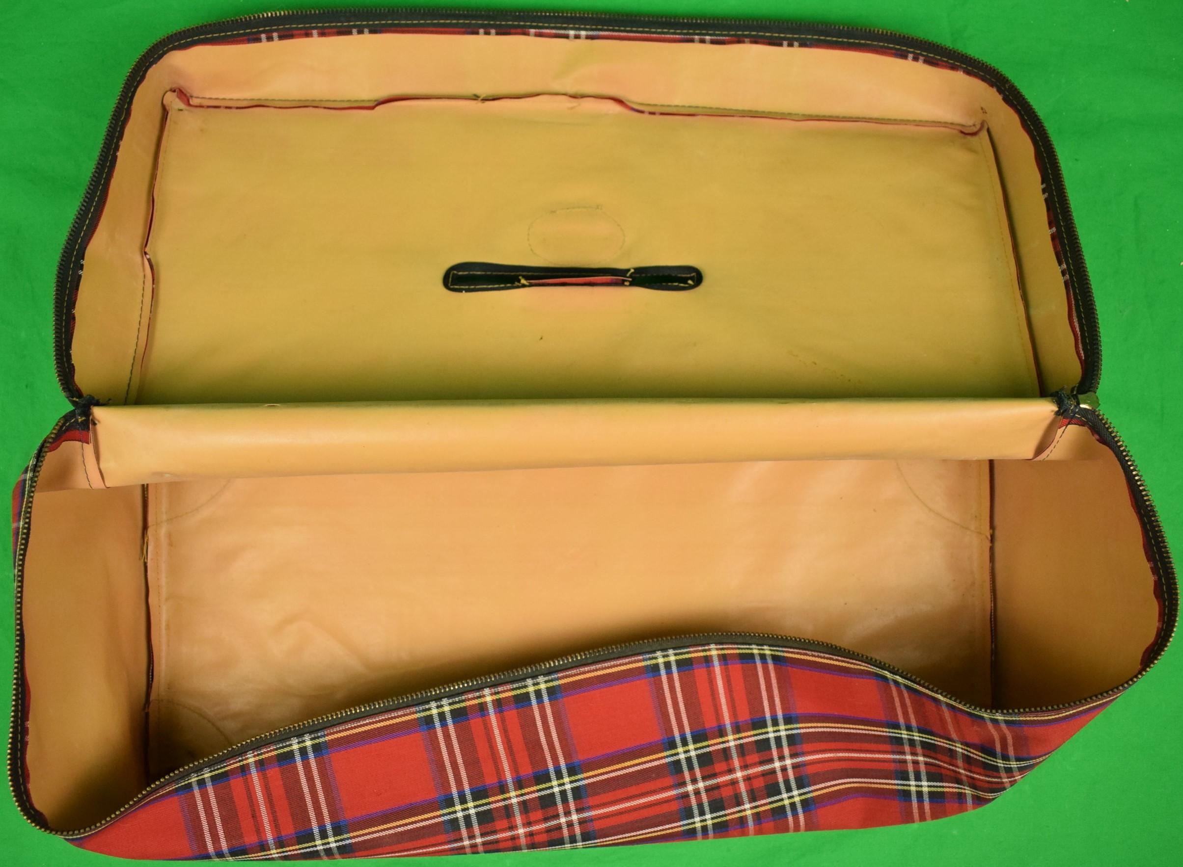 Abercrombie & Fitch Deluxe Mahogany Tackle Box w/ Royal Stewart Tartan Cover For Sale 8