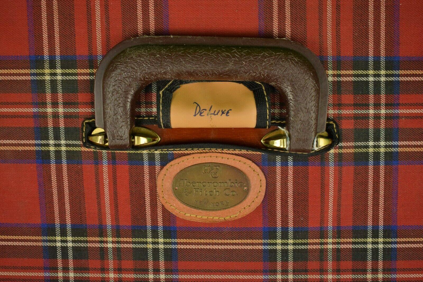Abercrombie & Fitch Deluxe Mahogany Tackle Box w/ Royal Stewart Tartan Cover - Art by Unknown