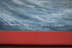 SS Savannah The First Ocean Steamer Watercolor w/ Gouache