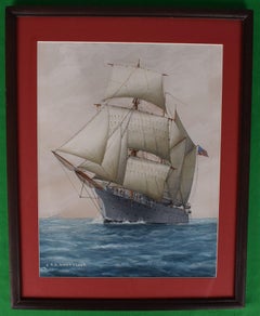 U.S.S. Nantucket Aquarell mit Gouache