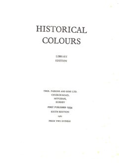 "A Tint Book Of Historical Colours Suitable For Decorative Work" 1961