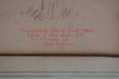 Maryland Hunt Cup Fred Thomas Up 1924 Mixed Media Pastel Drawing by Paul Brown