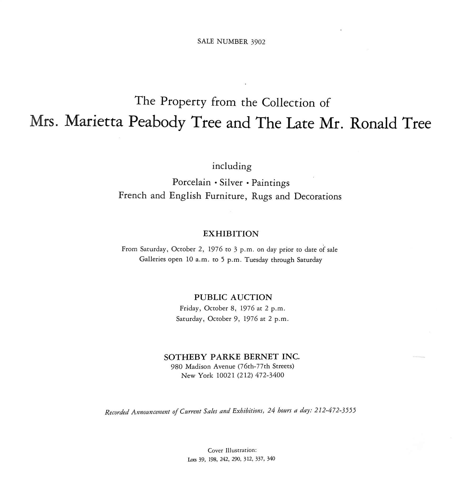 w/ 356 lots

Sotheby Parke Bernet New York

October 8-9, 1976

9 1/4