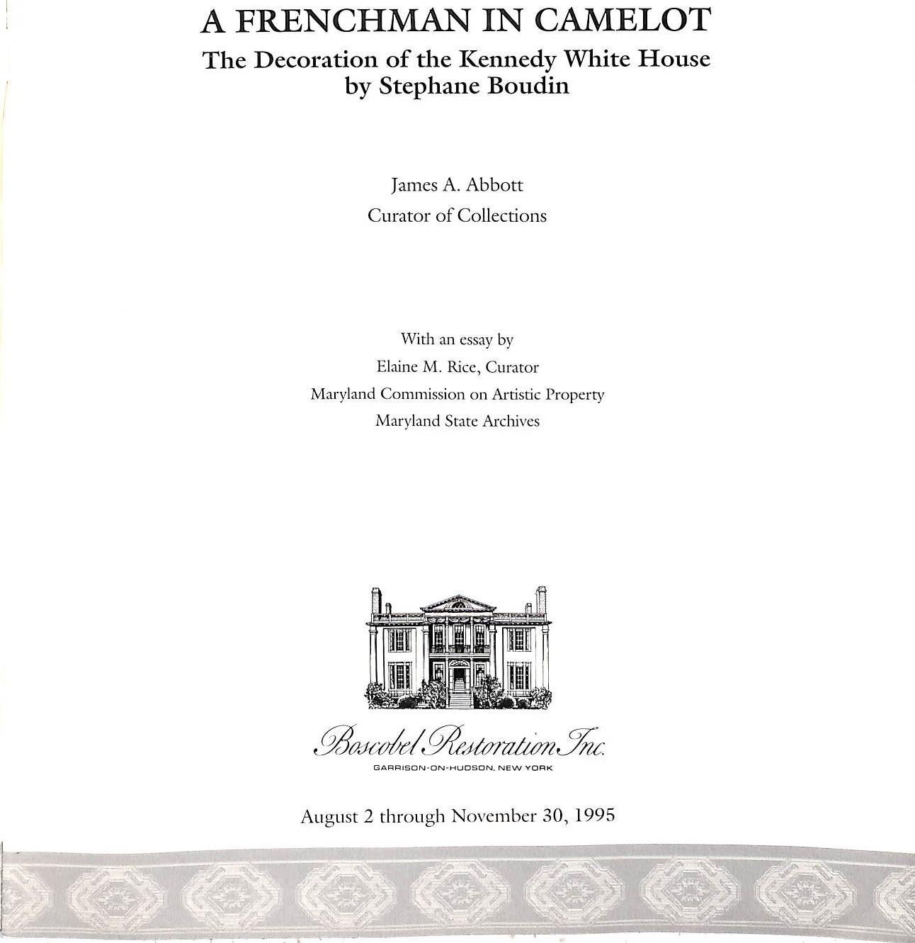 « A Frenchman In Camelot : The Decoration Of The Kennedy White House » BOUDIN, S en vente 7