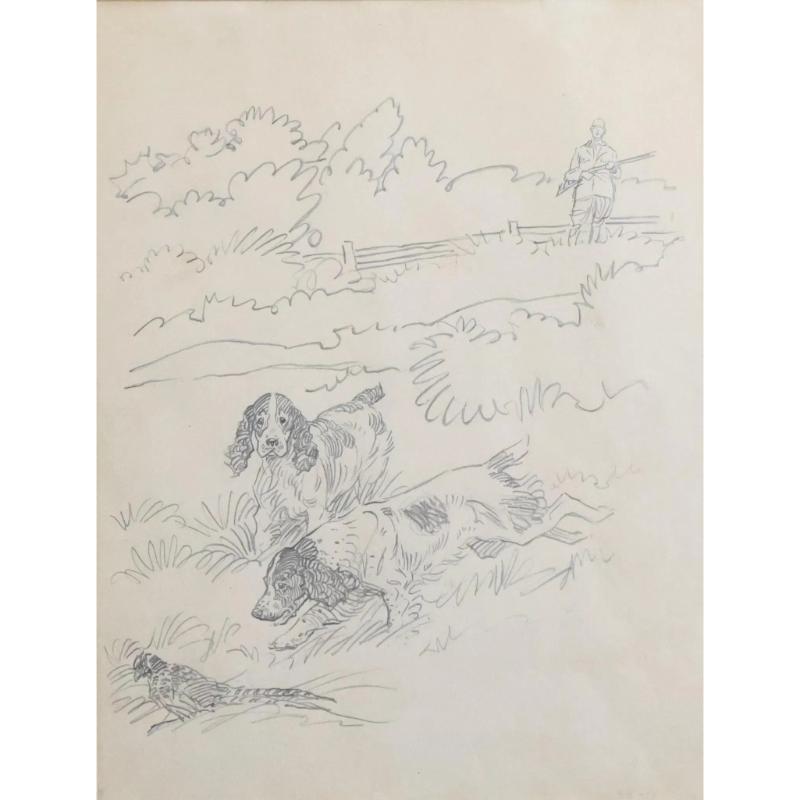 Paul Brown Original Pencil Drawing For The 1946 Scribner's Book 