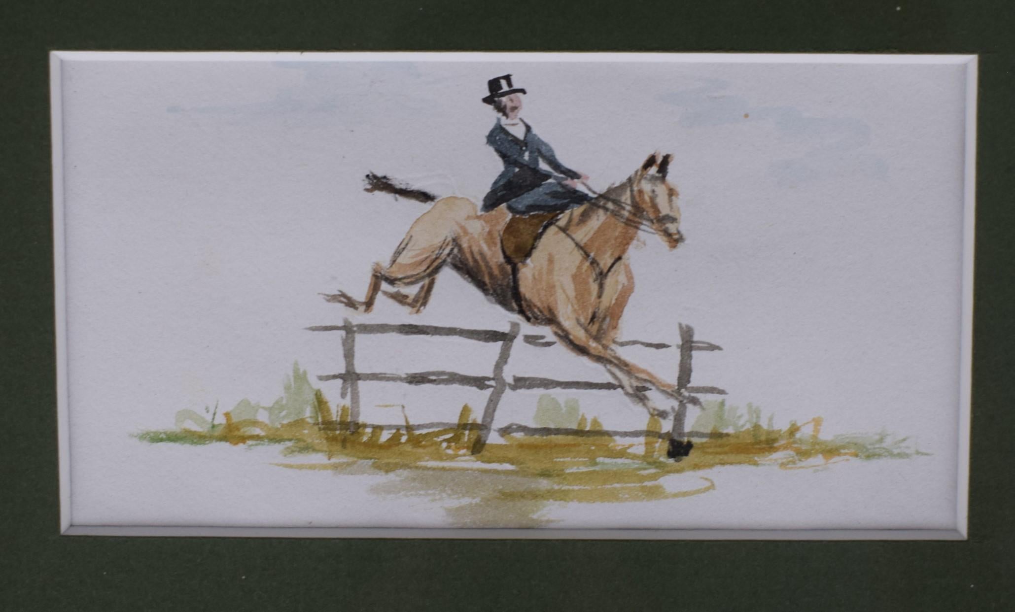 Millbrook Hunt Hallmark Farm Hunter Trials 1998 Acquerello di Jeremy Rugge-Price in vendita 4