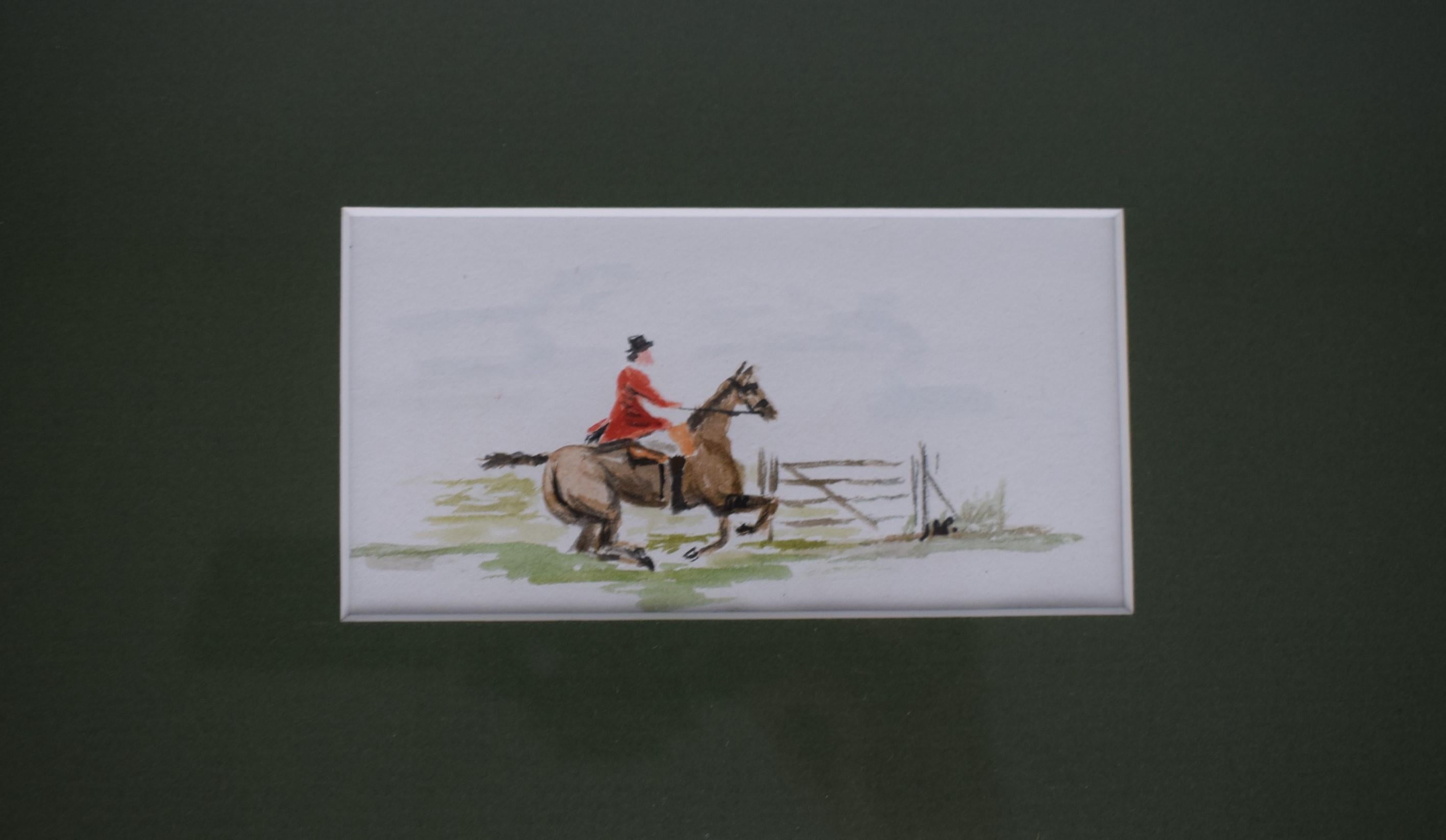 Millbrook Hunt Hallmark Farm Hunter Trials 1998 Acquerello di Jeremy Rugge-Price in vendita 3