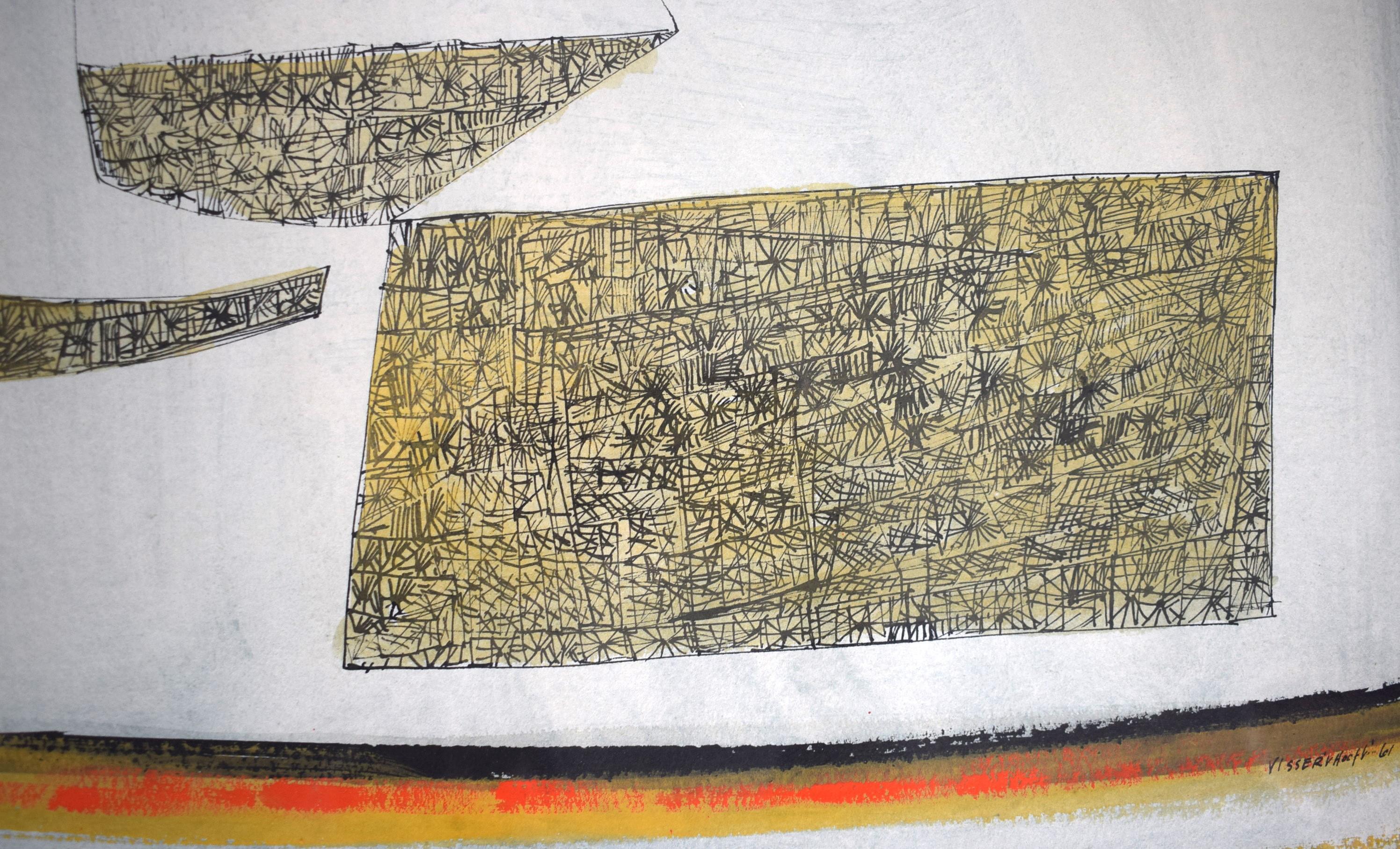 Abstract Watercolor 1961 by Martha Visser't Hooft (1906-1994) For Sale 4