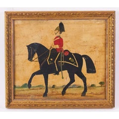 Acquerello dei Dragoni Reali Britannici del XIX secolo Provenienza: Collezione Susie Hilfiger