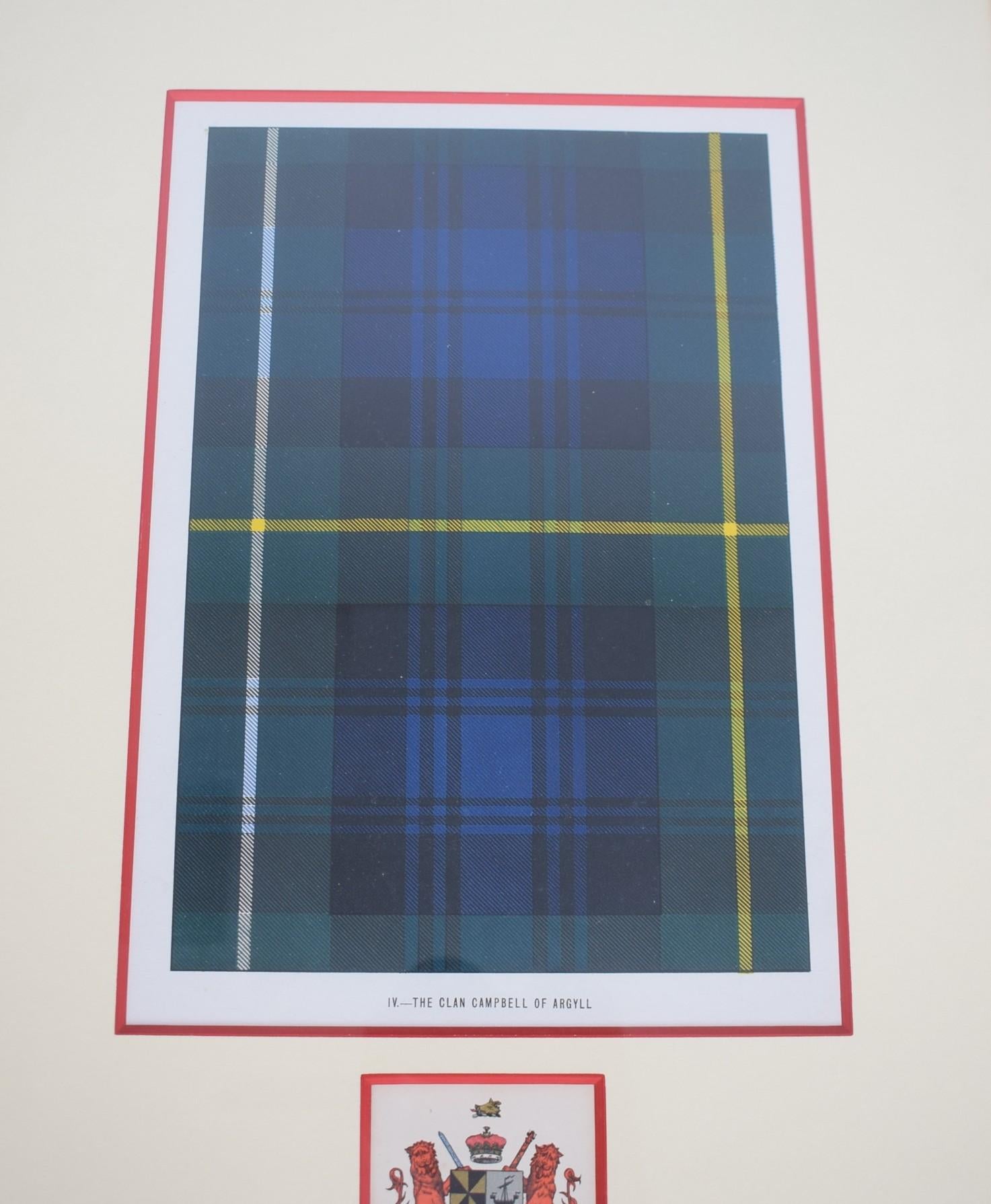 Der Clan Campbell Of Argyll IV Gerahmte Tartan/Wappen Herkunft: Die Susie im Angebot 1
