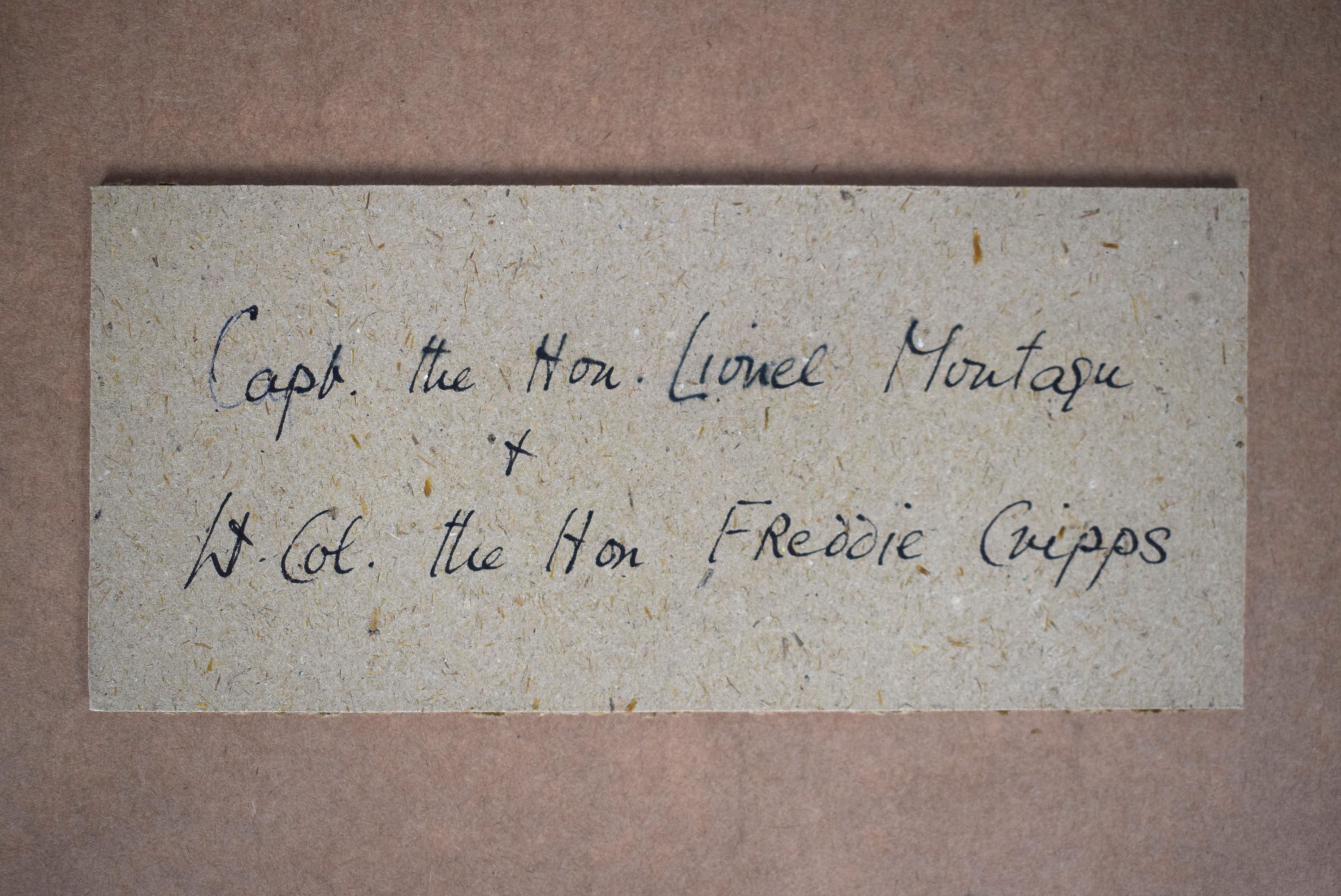 L'On. CAP. Lionel Montague & Lt. Col. l'On. Freddie Cripps c1930 Waterco in vendita 4