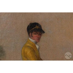 "Queen of Trumps" Racehorse w/ Jockey Up 19thC Oil Painting (SIGNED)
