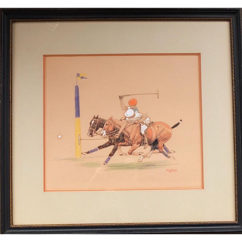 "Goal By Harriman" Watercolor 
Gouache by Paul Brown