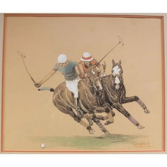 "Leaning For It" 1925 Crayon de Conte et gouache de Paul Brown