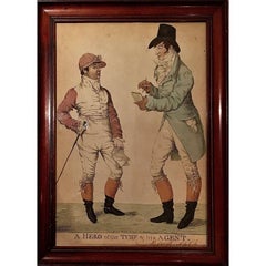 Robert Dighton (1752-1814) “A Hero of the Turf & his Agent" Regency Horseracing