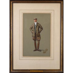 Portrait of W. J (Jack Drybrough) 1898 Watercolour by Cecil E. Cutler