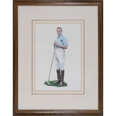 Un retrato de Walter Selby Buckmaster, hacia 1910. Acuarela de Rodney Player (británico)