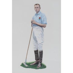 Un retrato de Walter Selby Buckmaster, hacia 1910. Acuarela de Rodney Player (británico)