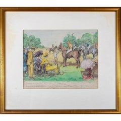 Polo Match Watercolour by George Denholm Armour