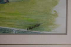 British Polo Match #6 Watercolour by Helen Anderson (British, 20th Century)