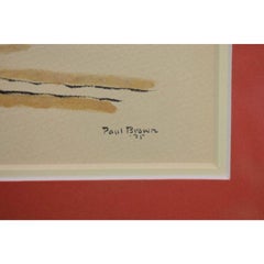 'Winston FC Guest Shelburne Polo' c.1935 Watercolor by Paul Desmond Brown