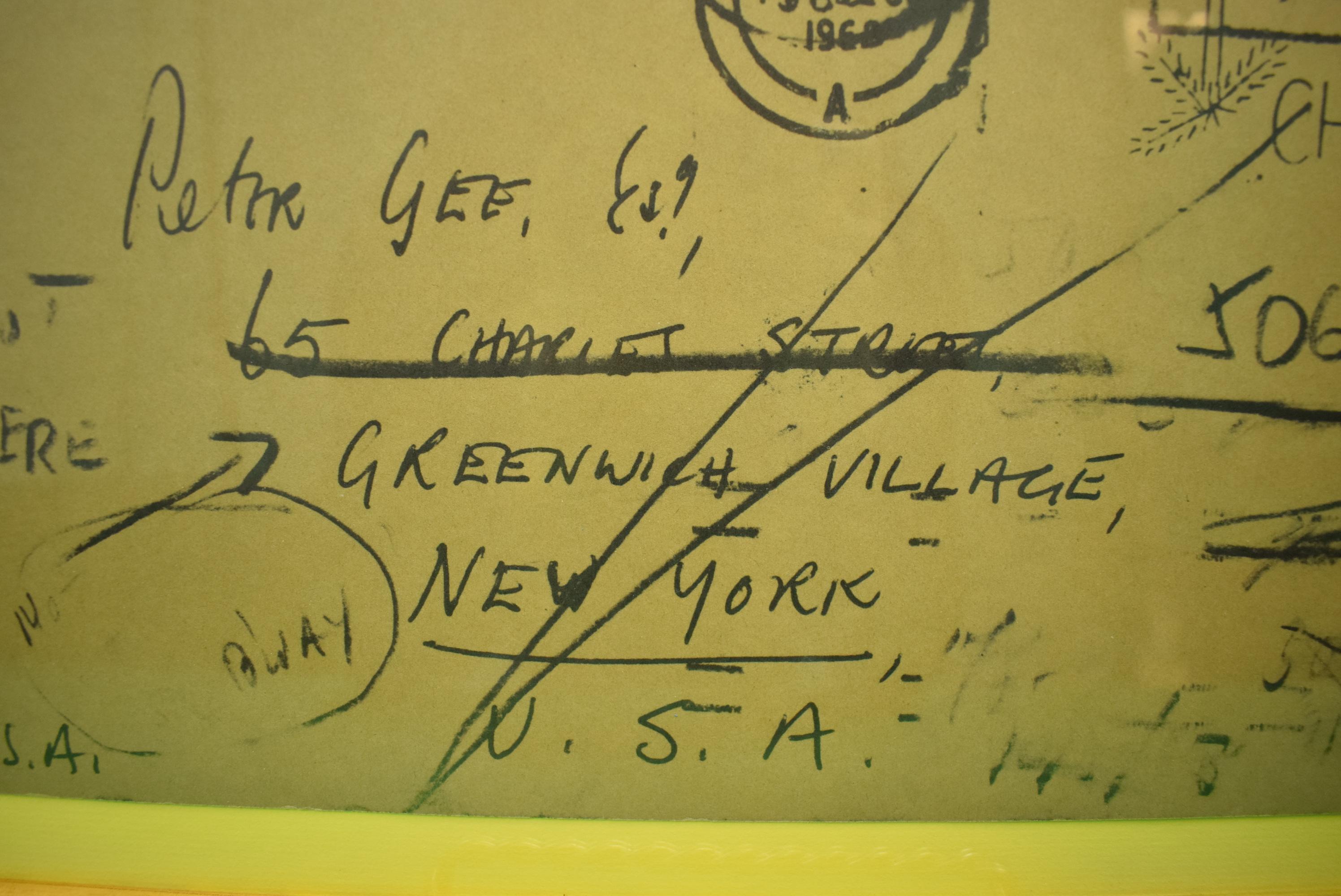 Original Peter Gee (1932-2005) British envelope postmarked Dec 14, 1963

Envelope Sz: 11 3/4