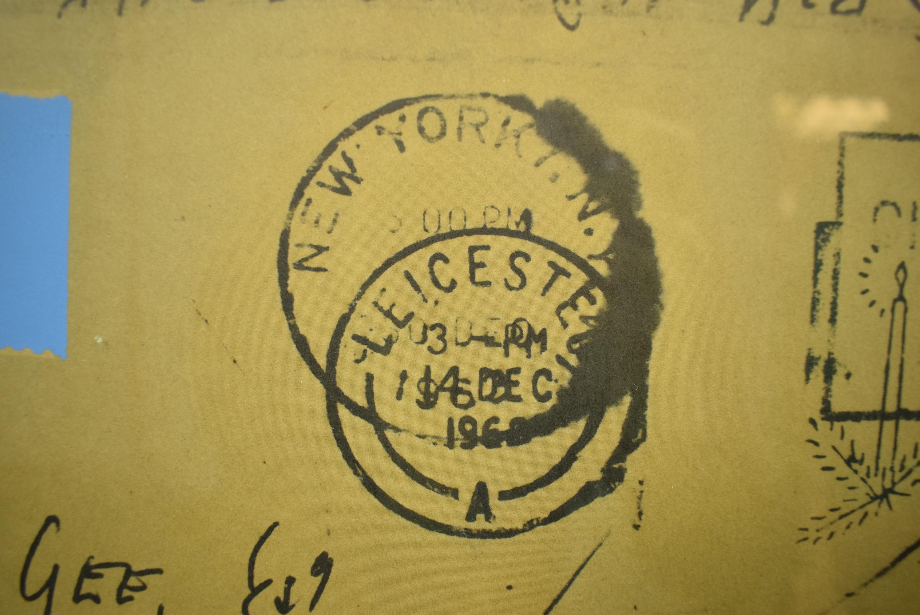 Peter Gee c1963 Postmarked Envelope For Sale 1
