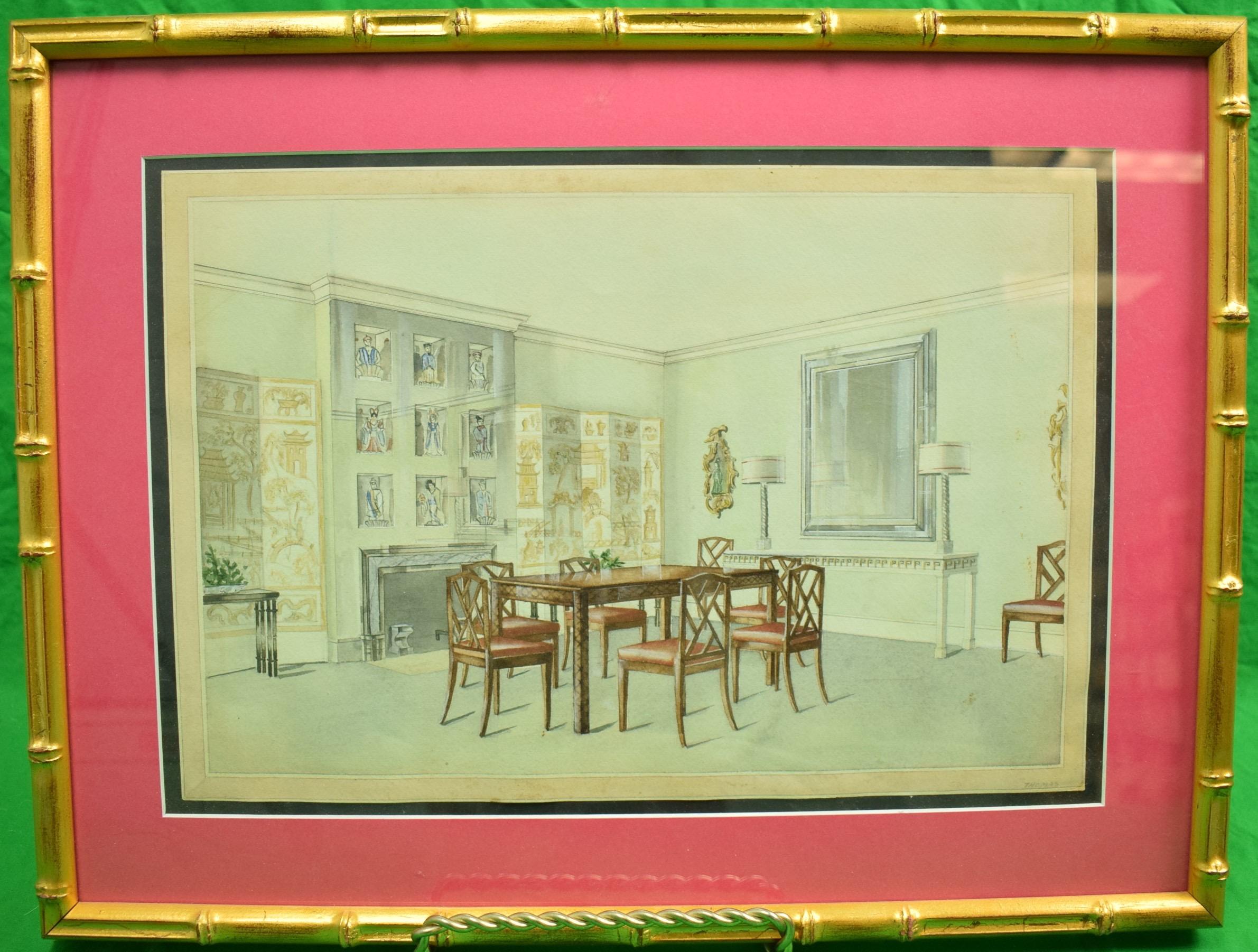 Unknown Interior Art - Chinoiserie Dining Room