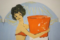 Original Lanvin Paris Advert Artwork "Sun 'n Fun" by Alexander Warren Montel